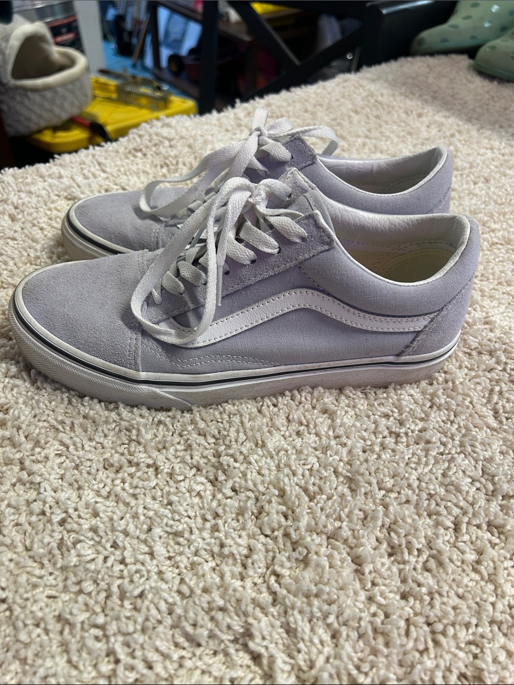 Vans Low-Top Suede and Canvas Sneakers in Light Lavender